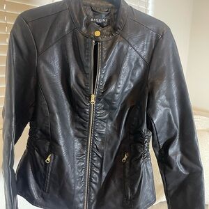 Baccini Women's Sleek Black Leather Jacket